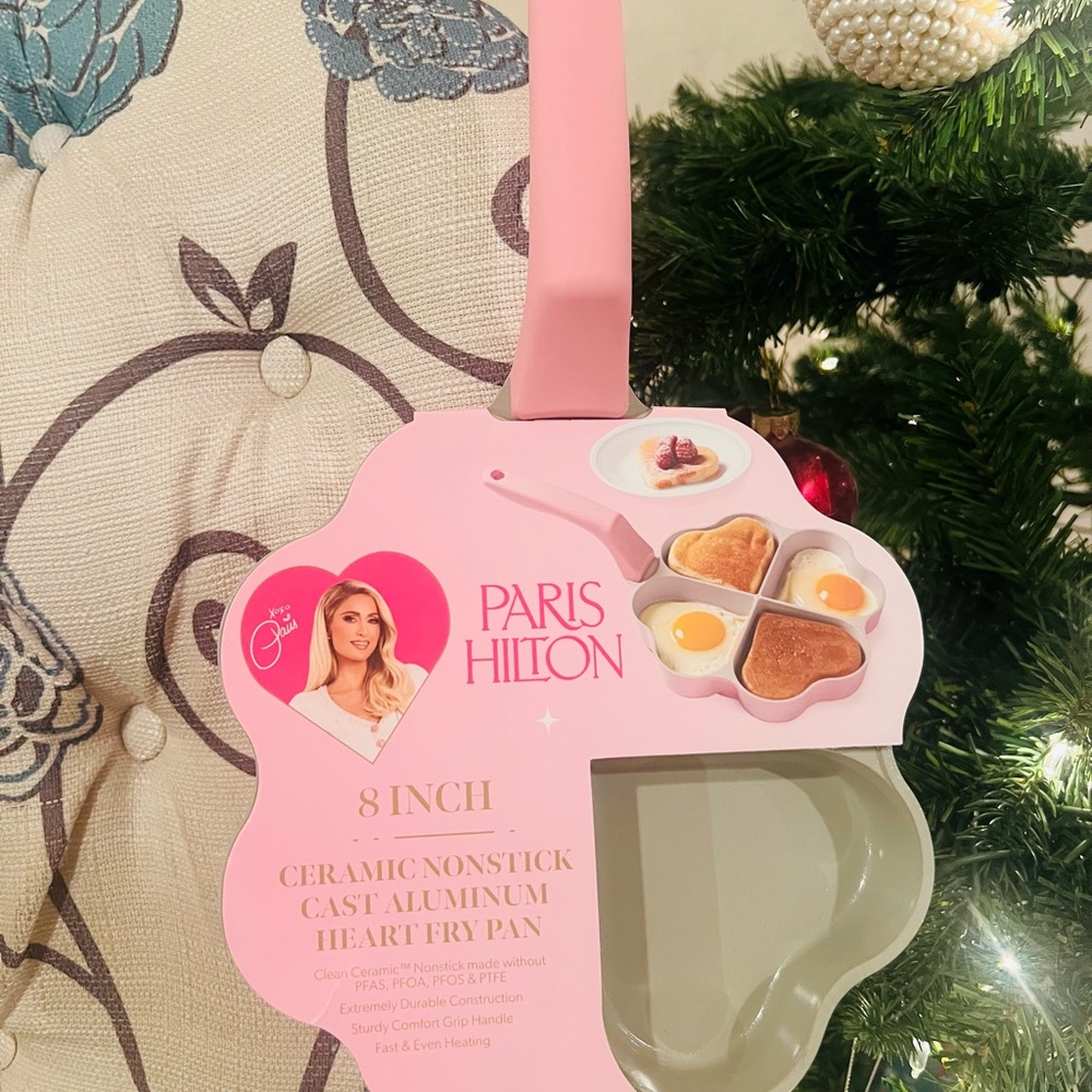 New Paris Hilton Pink Heart Fry Pan